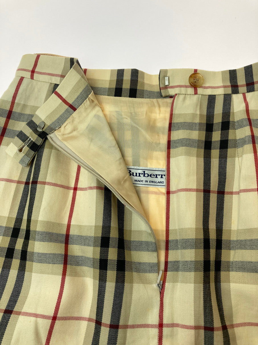 【中古品】【レディース】 Burberrys バーバリーズ 90S 白タグ ノバチェック スカート 171-250423-ks-24-min サイズ：9S カラー：ベージュ系 万代Net店