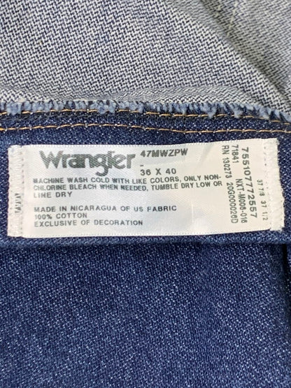 【中古品】【メンズ】 Wrangler ラングラー 47MWZ REGULAR FIT DENIM PANTS 47MWZPW レギュラー フィット パンツ ボトムス 158-250225-yn-01-min サイズ：36×40 カラー：インディゴ 万代Net店