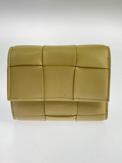 【中古品】【レディース】 BOTTEGAVENETA ボッテガヴェネタ カセット 三つ折りファスナーウォレット 181-250223-AS-5-min カラー：ベージュ 万代Net店