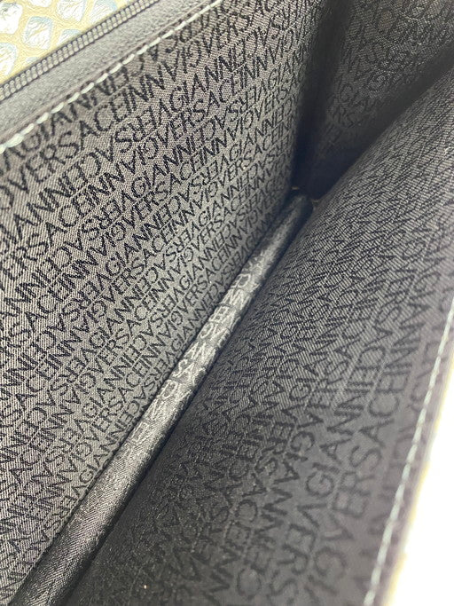 【中古美品】【メンズ/レディース】 Gianni Versace ジャンニ・ヴェルサーチ サンバースト レザー クラッチバッグ 鞄 180-250119-AS-6-min 万代Net店