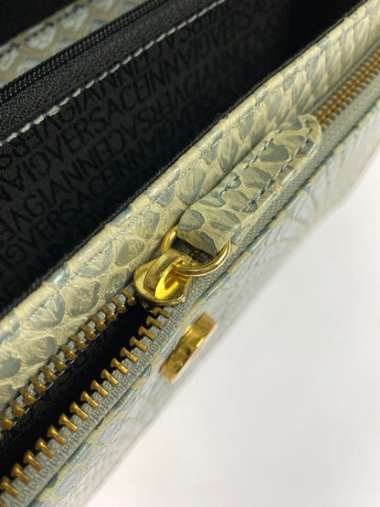 【中古美品】【メンズ/レディース】 Gianni Versace ジャンニ・ヴェルサーチ サンバースト レザー クラッチバッグ 鞄 180-250119-AS-6-min 万代Net店