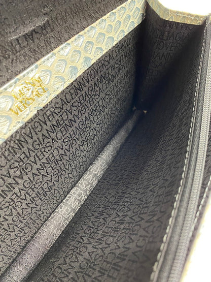 【中古美品】【メンズ/レディース】 Gianni Versace ジャンニ・ヴェルサーチ サンバースト レザー クラッチバッグ 鞄 180-250119-AS-6-min 万代Net店