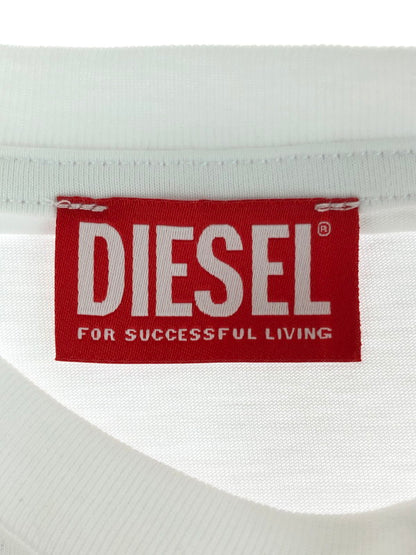 【中古品】【メンズ】 DIESEL ディーゼル T-JUST-LS-DIV A03768 0AAXJ ロゴ Tシャツ 長袖Tシャツ 141-260106-na-17-tag サイズ：S カラー：ホワイト 万代Net店