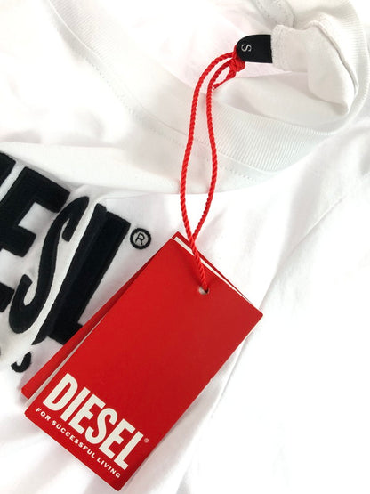【中古品】【メンズ】 DIESEL ディーゼル T-JUST-LS-DIV A03768 0AAXJ ロゴ Tシャツ 長袖Tシャツ 141-260106-na-17-tag サイズ：S カラー：ホワイト 万代Net店