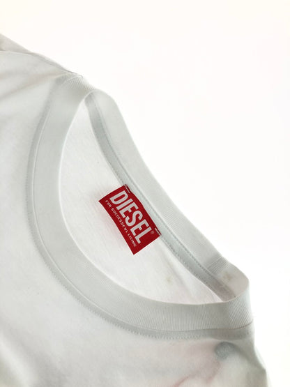 【中古品】【メンズ】 DIESEL ディーゼル T-JUST-LS-DIV A03768 0AAXJ ロゴ Tシャツ 長袖Tシャツ 141-260106-na-17-tag サイズ：S カラー：ホワイト 万代Net店