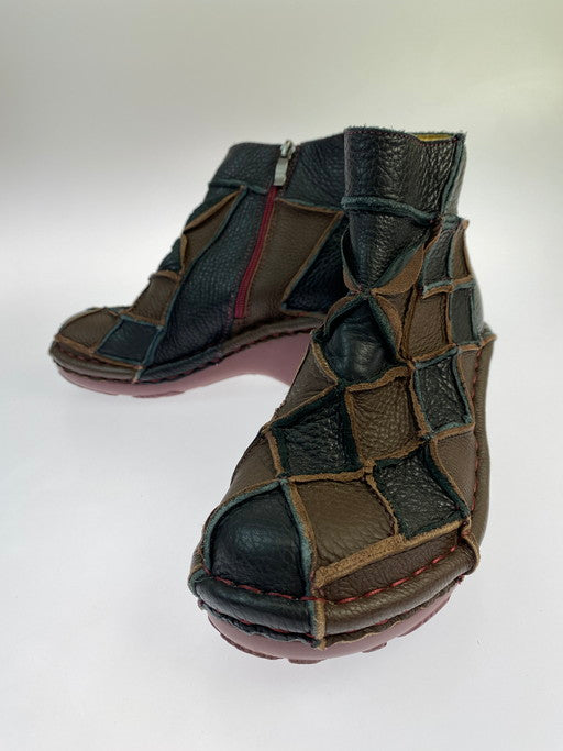 【中古品】【レディース】 Estacion エスタシオン TKG088 ショートブーツ 靴 シューズ 167-250119-AS-24-min サイズ：L カラー：ブラウン/ブラック 万代Net店