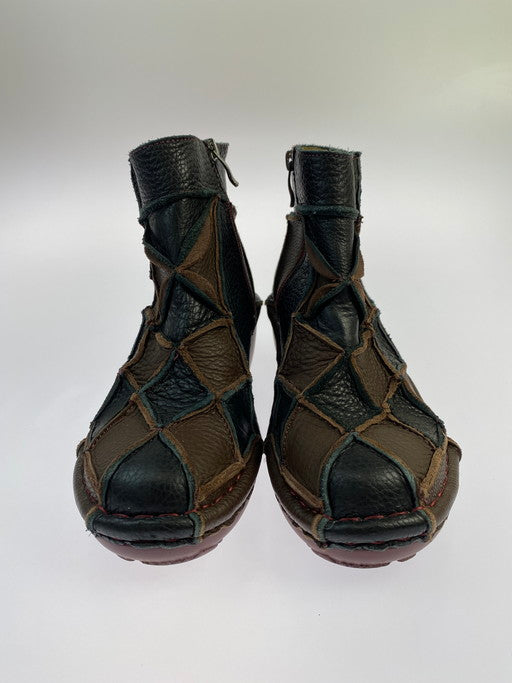 【中古品】【レディース】 Estacion エスタシオン TKG088 ショートブーツ 靴 シューズ 167-250119-AS-24-min サイズ：L カラー：ブラウン/ブラック 万代Net店