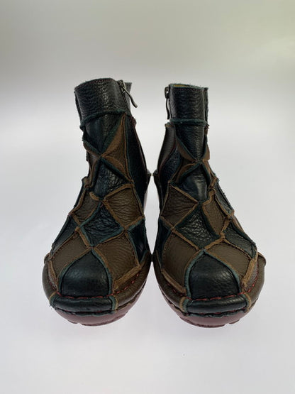 【中古品】【レディース】 Estacion エスタシオン TKG088 ショートブーツ 靴 シューズ 167-250119-AS-24-min サイズ：L カラー：ブラウン/ブラック 万代Net店