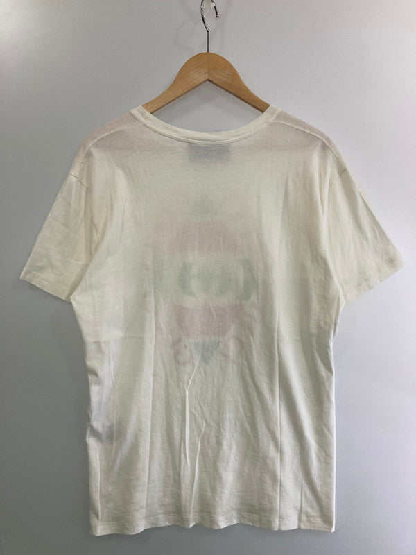 【中古品】【メンズ】 GUCCI グッチ 717422 ヴィンテージロゴ プリントTEE トップス 141-250411-ks-09-min サイズ：XS カラー：ホワイト 万代Net店