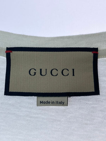 【中古品】【メンズ】 GUCCI グッチ 717422 ヴィンテージロゴ プリントTEE トップス 141-250411-ks-09-min サイズ：XS カラー：ホワイト 万代Net店