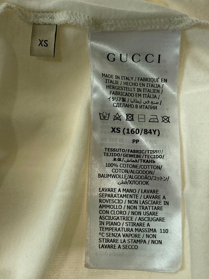 【中古品】【メンズ】 GUCCI グッチ 717422 ヴィンテージロゴ プリントTEE トップス 141-250411-ks-09-min サイズ：XS カラー：ホワイト 万代Net店