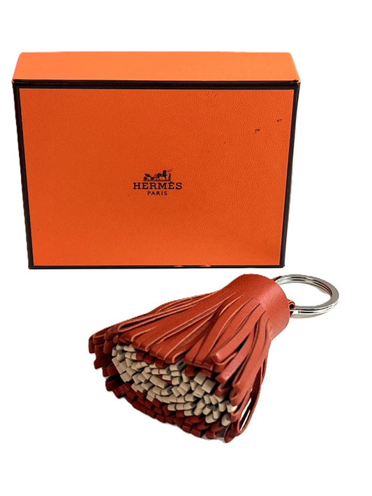 【中古美品】【レディース】 未使用 HERMES エルメス カルメン トリコロール チャーム キーリング レザー 箱付 183-250923-SS-01-ich 万代Net店