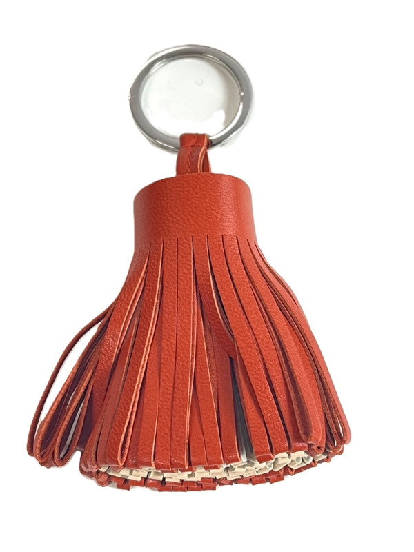 【中古美品】【レディース】 未使用 HERMES エルメス カルメン トリコロール チャーム キーリング レザー 箱付 183-250923-SS-01-ich 万代Net店