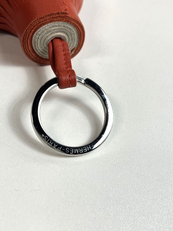 【中古美品】【レディース】 未使用 HERMES エルメス カルメン トリコロール チャーム キーリング レザー 箱付 183-250923-SS-01-ich 万代Net店
