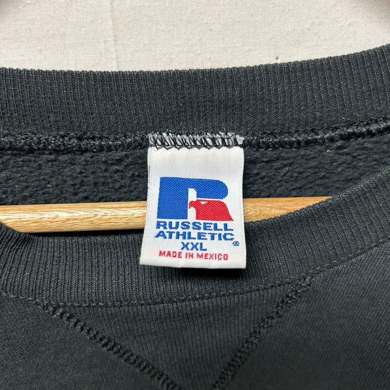 【中古品】【メンズ】 RUSSELL ATHLETIC ラッセル アスレチック スウェット 90s メキシコ製 XXL ブラック 前V 希少 183-250725-AA-05-ich サイズ：XXL カラー：ブラック 万代Net店