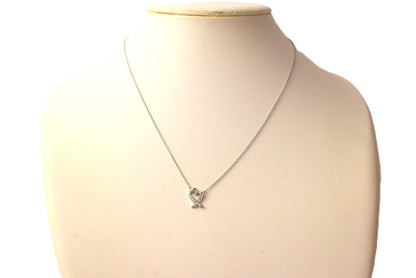 【中古美品】【レディース】 TIFFANY&Co. ティファニー ラビングハート ネックレス Pt950 メレダイヤ 3.2g 183-251208-SS-02-ich 万代Net店