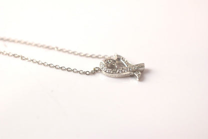 【中古美品】【レディース】 TIFFANY&Co. ティファニー ラビングハート ネックレス Pt950 メレダイヤ 3.2g 183-251208-SS-02-ich 万代Net店