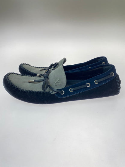 【中古品】【メンズ】 LOUIS VUITTON ルイ・ヴィトン ドライビングシューズ  スエード レザー 靴 179-250228-me-33-min サイズ：9(27.5cm） カラー：グレー/ブラック/ネイビー 万代Net店