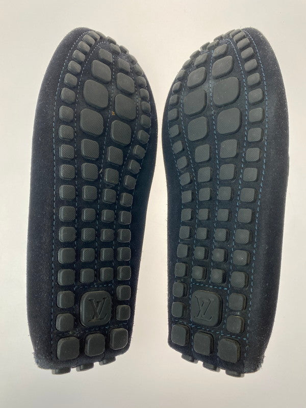 【中古品】【メンズ】 LOUIS VUITTON ルイ・ヴィトン ドライビングシューズ  スエード レザー 靴 179-250228-me-33-min サイズ：9(27.5cm） カラー：グレー/ブラック/ネイビー 万代Net店