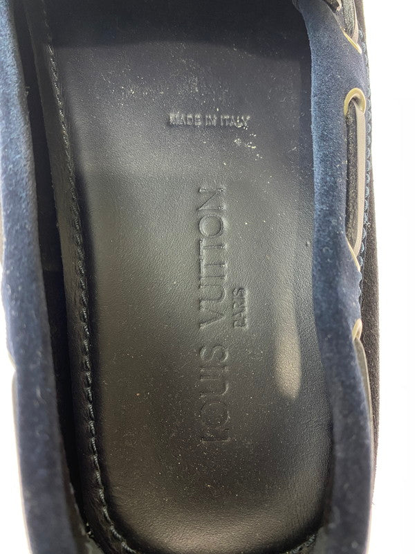 【中古品】【メンズ】 LOUIS VUITTON ルイ・ヴィトン ドライビングシューズ  スエード レザー 靴 179-250228-me-33-min サイズ：9(27.5cm） カラー：グレー/ブラック/ネイビー 万代Net店