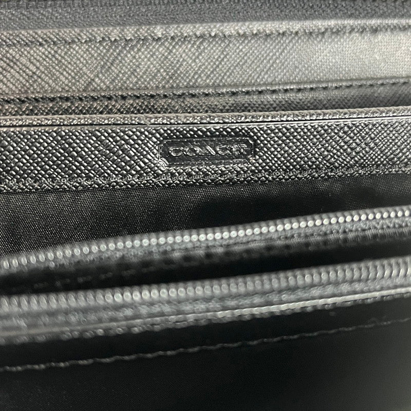 【中古品】【レディース】 COACH コーチ 長財布 ウォレット ブラック 財布 黒 183-250723-AA-04-ich カラー：ブラック 万代Net店