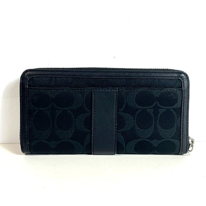 【中古品】【レディース】 COACH コーチ 長財布 ウォレット ブラック 財布 黒 183-250723-AA-04-ich カラー：ブラック 万代Net店