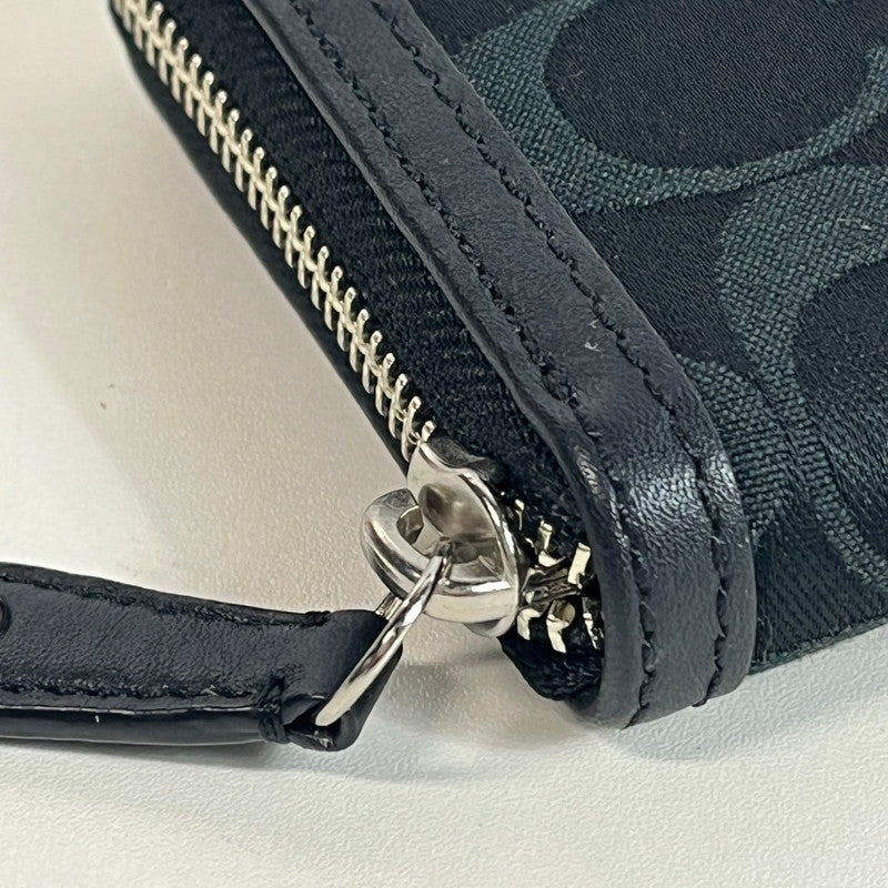 【中古品】【レディース】 COACH コーチ 長財布 ウォレット ブラック 財布 黒 183-250723-AA-04-ich カラー：ブラック 万代Net店