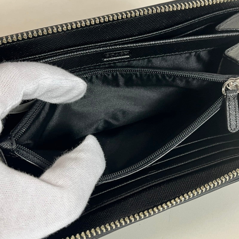 【中古品】【レディース】 COACH コーチ 長財布 ウォレット ブラック 財布 黒 183-250723-AA-04-ich カラー：ブラック 万代Net店