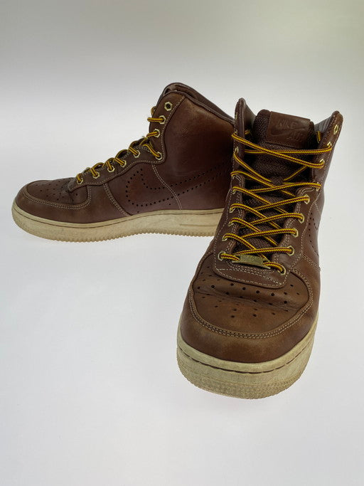 【中古品】【メンズ】 NIKE ナイキ AIR FORCE 1 HIGH PREMIUM LE 386161-600 エアーフォース1 ハイ スニーカー 靴 160-250409-jt-04-min サイズ：US 7.5 25.5cm カラー：ブラウン 万代Net店