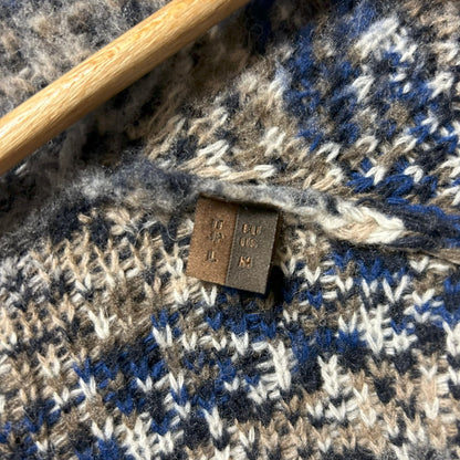 【中古品】【メンズ】 Altea アルテア ウールニットジャケット ブルー ブラウン グレー サイズL 147-250724-AA-08-ich サイズ：L カラー：青・グレー 万代Net店