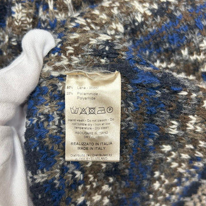 【中古品】【メンズ】 Altea アルテア ウールニットジャケット ブルー ブラウン グレー サイズL 147-250724-AA-08-ich サイズ：L カラー：青・グレー 万代Net店