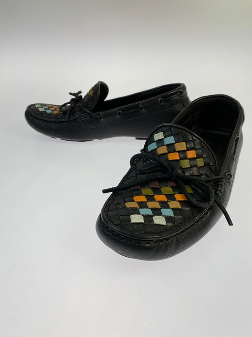 【中古品】【メンズ】 BOTTEGAVENETA ボッテガヴェネタ イントレチャート ドライビングシューズ モカシン レザーシューズ 183-250308-AS-79-min サイズ：39 カラー：ブラック 万代Net店