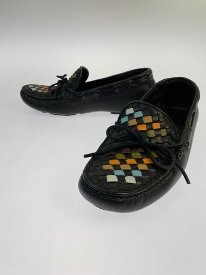 【中古品】【メンズ】 BOTTEGAVENETA ボッテガヴェネタ イントレチャート ドライビングシューズ モカシン レザーシューズ 183-250308-AS-79-min サイズ：39 カラー：ブラック 万代Net店