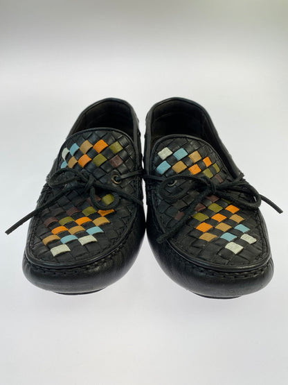 【中古品】【メンズ】 BOTTEGAVENETA ボッテガヴェネタ イントレチャート ドライビングシューズ モカシン レザーシューズ 183-250308-AS-79-min サイズ：39 カラー：ブラック 万代Net店