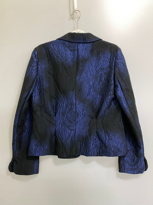 【中古品】【レディース】 LANVIN COLLECTION ランバン コレクション 日本製 セットアップ I0J3547 ジャケット スカート 170-260918-hu-29-min サイズ：ジャケット：38，スカート：40 カラー：ブラック/ブルー 万代Net店