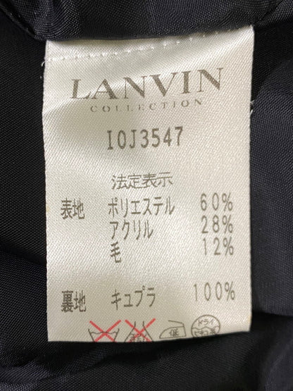 【中古品】【レディース】 LANVIN COLLECTION ランバン コレクション 日本製 セットアップ I0J3547 ジャケット スカート 170-260918-hu-29-min サイズ：ジャケット：38，スカート：40 カラー：ブラック/ブルー 万代Net店