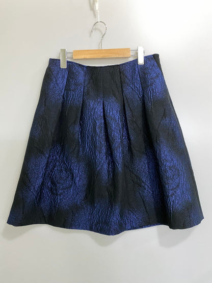 【中古品】【レディース】 LANVIN COLLECTION ランバン コレクション 日本製 セットアップ I0J3547 ジャケット スカート 170-260918-hu-29-min サイズ：ジャケット：38，スカート：40 カラー：ブラック/ブルー 万代Net店