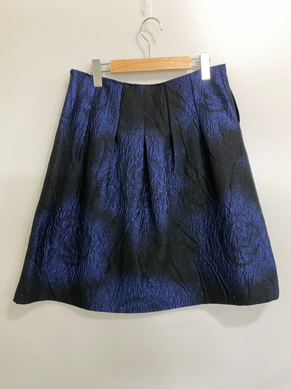 【中古品】【レディース】 LANVIN COLLECTION ランバン コレクション 日本製 セットアップ I0J3547 ジャケット スカート 170-260918-hu-29-min サイズ：ジャケット：38，スカート：40 カラー：ブラック/ブルー 万代Net店