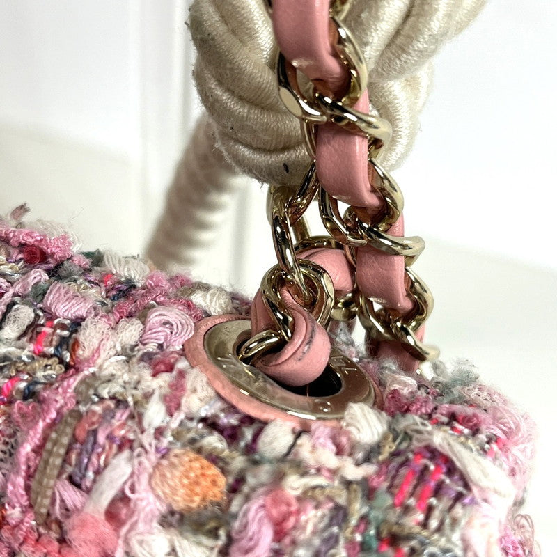 【中古品】【レディース】 CHANEL シャネル ツイード パール マトラッセ トートバッグ ピンク×その他 180-251006-SS-01-ich 万代Net店