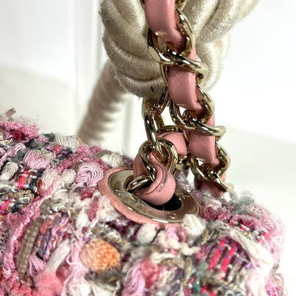 【中古品】【レディース】 CHANEL シャネル ツイード パール マトラッセ トートバッグ ピンク×その他 180-251006-SS-01-ich 万代Net店