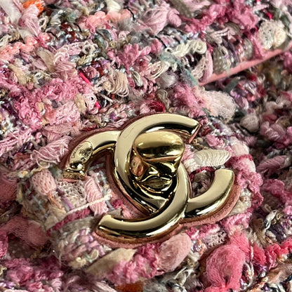 【中古品】【レディース】 CHANEL シャネル ツイード パール マトラッセ トートバッグ ピンク×その他 180-251006-SS-01-ich 万代Net店