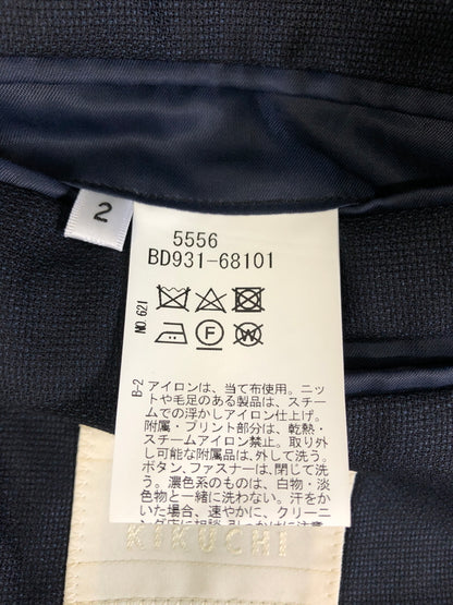 【中古品】【メンズ】 TAKEO KIKUCHI タケオキクチ セットアップ スーツ + シャツ2枚セット 147-260904-AS-26-hon サイズ：2 カラー：ネイビー 万代Net店