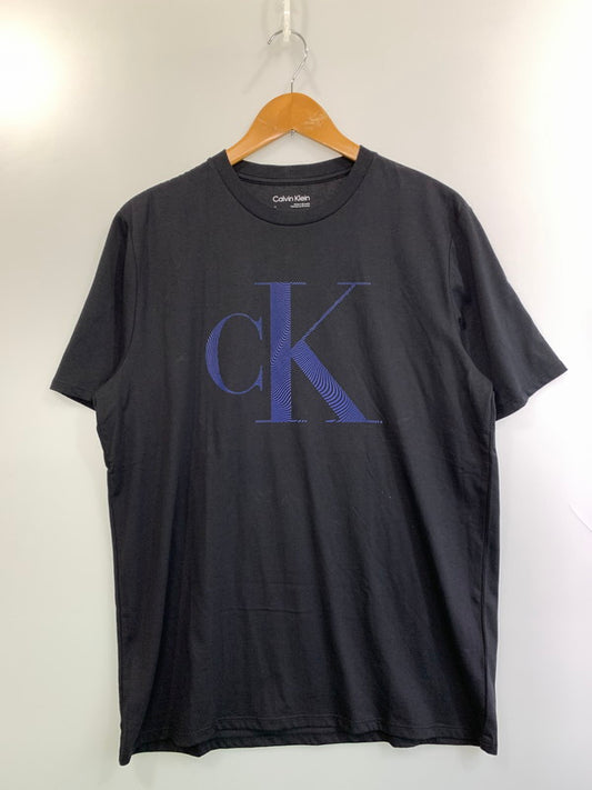 【中古品】【メンズ】 1191 カルバンクライン FRONT LOGO SS CREWNECK TEE 40QC821 001 フロントロゴ 半袖 クルーネック Tシャツ トップス 141-250513-jt-16-min サイズ：M カラー：ブラック 万代Net店