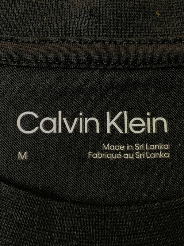 【中古品】【メンズ】 1191 カルバンクライン FRONT LOGO SS CREWNECK TEE 40QC821 001 フロントロゴ 半袖 クルーネック Tシャツ トップス 141-250513-jt-16-min サイズ：M カラー：ブラック 万代Net店