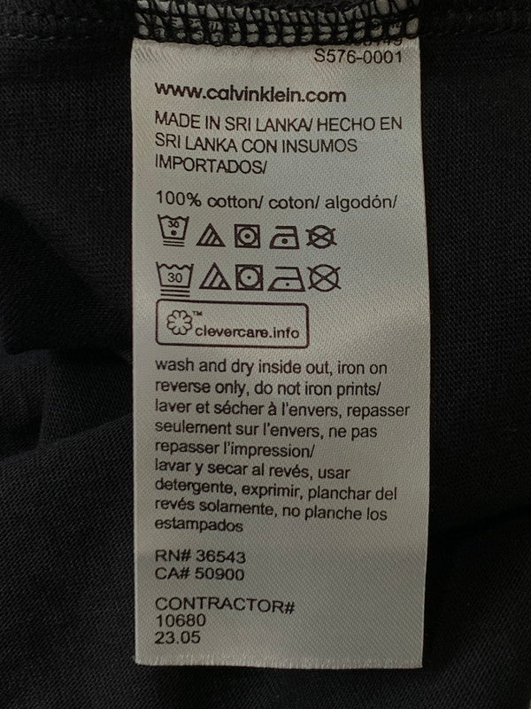 【中古品】【メンズ】 1191 カルバンクライン FRONT LOGO SS CREWNECK TEE 40QC821 001 フロントロゴ 半袖 クルーネック Tシャツ トップス 141-250513-jt-16-min サイズ：M カラー：ブラック 万代Net店