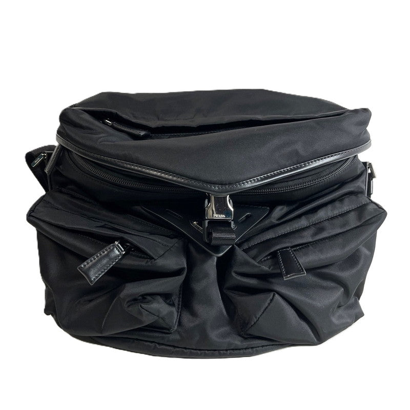 【中古美品】【メンズ】 PRADA プラダ 未使用品 プラダ PRADA Re-Nylon ショルダーバッグ ナイロン/レザー 2VD062 F0002 NERO 180-250204-SS-01-ich 万代Net店