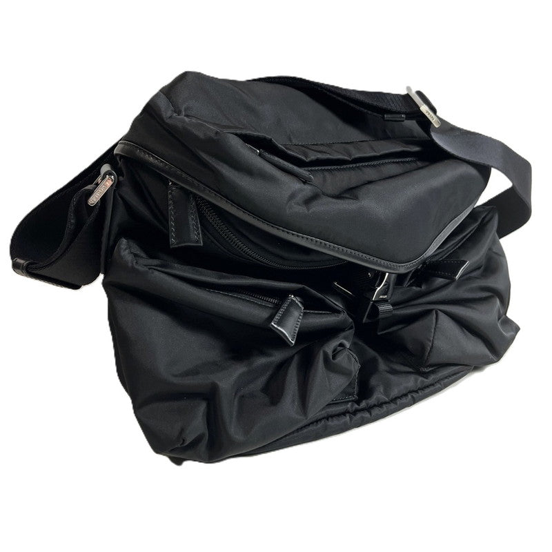 【中古美品】【メンズ】 PRADA プラダ 未使用品 プラダ PRADA Re-Nylon ショルダーバッグ ナイロン/レザー 2VD062 F0002 NERO 180-250204-SS-01-ich 万代Net店