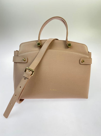 【LIFTる。景品】【中古美品】【メンズ/レディース】 Furla フルラ AGATA アガタ 2WAY ハンドバッグ ショルダーバッグ レディース レザー 188-250521-em-02-min カラー：ローズ 万代Net店