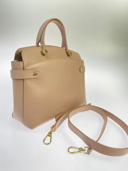 【LIFTる。景品】【中古美品】【メンズ/レディース】 Furla フルラ AGATA アガタ 2WAY ハンドバッグ ショルダーバッグ レディース レザー 188-250521-em-02-min カラー：ローズ 万代Net店