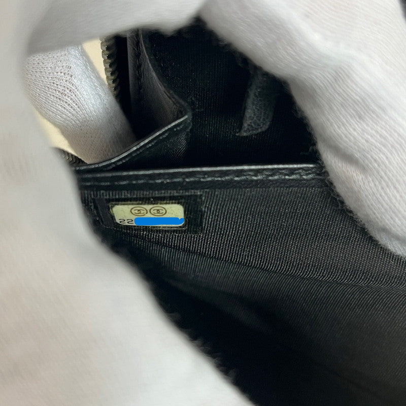 【中古品】【レディース】 CHANEL シャネル 長財布 ラウンドファスナー ラムスキン ステッチ ブラックシャネル 181-250723-AA-01-ich カラー：ブラック 万代Net店